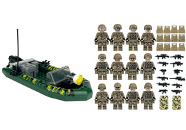 Seal Team With RHIB Landing Boat - Mil-Blox