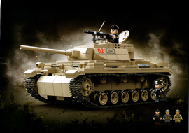 WWII - German Panzer 3 Battle Tank - Mil-Blox