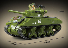 WWII - U.S. M4A1 Sherman Tank - Mil-Blox