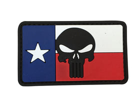 Texas Flag with Tactical Skull - PVC Patch