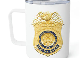 Army CID Badge and Seal - Insulated Coffee Mug, 10oz