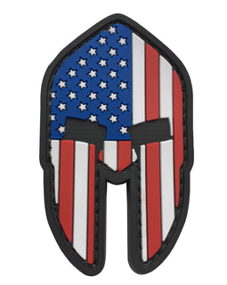 Spartan Helmet US flag PVC Patch Full Color