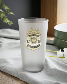 CGIS Badge - Frosted Pint Glass, 16oz