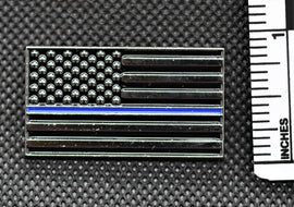 Thin Blue Line Flag Lapel Pin - Tactically Suited