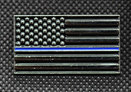 Thin Blue Line Flag Lapel Pin - Tactically Suited