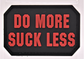 Do More Suck Less PVC Patch Black and Red