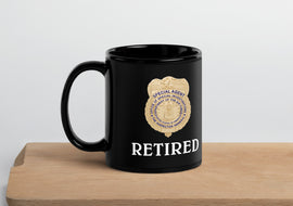 AFOSI Retired Badge and Shield Coffee Mug - Black